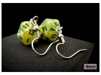 Örhänge: Hook - Marble Green/Dark Green Mini-Poly D20
