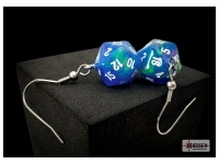 Örhänge: Hook - Festive Waterlily/White Mini-Poly D20