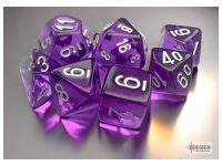 Translucent - Purple/White - Mini-Polyhedral Dice set