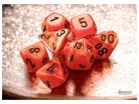 Vortex Mini-Polyhedral Orange/Black 7-Die Set