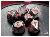 Velvet Mini-Polyhedral Black/Red 7-Die Set