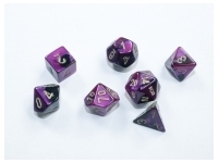 Gemini Mini-Polyhedral Black-Purple/Gold 7-Die Set