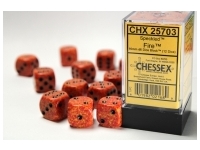 Speckled: Fire - d6, 12 st (16 mm, prickar)