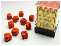 Speckled - Fire - d6, 36 st (12 mm, prickar)