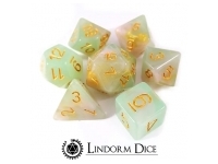 Lindorm: Witch Brew - Eye of Newt Dice Set (Jade Green - Pink/Gold)