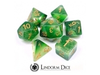 Lindorm: Sea Shanty - Old Maui Dice Set (Green/Gold)