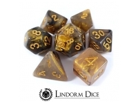 Lindorm: Witch Brew - Lumen Flower Dice Set (Black-Gold/Gold)