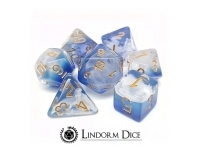 Lindorm: Sea Shanty - Off to Sea Dice Set (Blue-White/Gold)