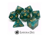 Lindorm: Sea Shanty - Fish in the Sea Dice Set (Jade-White/Gold)