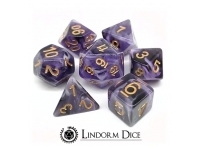 Lindorm: Sea Shanty - The Curse Dice Set (Purple-Black-White/Gold)