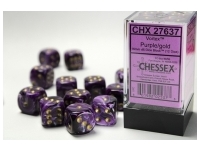 Vortex - Purple/Gold - d6, 12 st (16 mm, prickar)