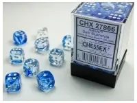 Nebula - Dark Blue/White - d6, 36 st (12 mm, prickar)