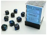 Lustrous - Shadow/Gold - d6, 36 st (12 mm, prickar)