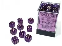 Borealis - Royal Purple/Gold (Luminary) - d6, 36 st (12 mm, prickar)