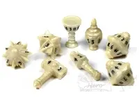 PolyHero: The Cleric - 8 Dice Set Celestial Ivory