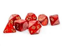 Scarab - Scarlet/Gold - Mega-hedral Dice Set
