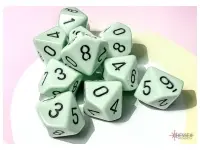 Opaque - Pastel Green/Black - d10, 10 st