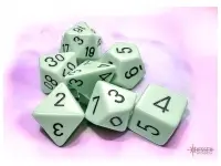 Opaque - Pastel Green/Black - Dice set