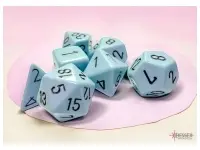 Opaque - Pastel Blue/Black - Dice set