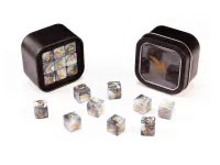 Greifenfels: D6 Series (Marble) - Black & Grey (16 mm, 18 st)