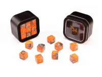 Greifenfels: D6 Series (Marble) - Orange & Grey (16 mm, 18 st)