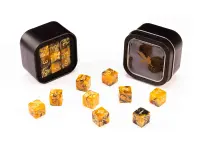 Greifenfels: D6 Series (Marble) - Gold & Black (16 mm, 18 st)