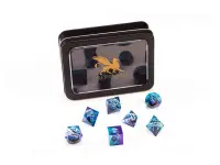 Greifenfels: Razor Series - Purple Dragon Eye - Blue/Blue - Dice Set