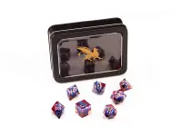 Greifenfels: Razor Series - Purple Dragon Eye - Red/Blue - Dice Set