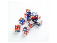 Gamegenic: Galaxy Series - Mars - d6, 12 stycken (16 mm, prickar)