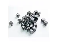 Gamegenic: Galaxy Series - Moon - d6, 36 stycken (12 mm, prickar)