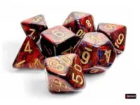 Scarab - Blue Blood/Gold Mega-hedral Dice Set