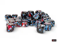 Brush - Dark Side/Blue - d6, 36 st (12 mm, prickar)