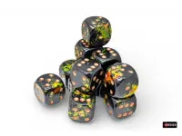 Brush - Deep Forest/Gold - d6, 12 st (16 mm, prickar)