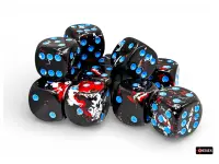 Brush - Dark Side/Blue - d6, 12 st (16 mm, prickar)