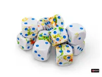 Brush - Breezy/Blue - d6, 12 st (16 mm, prickar)