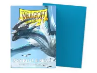 Dragon Shield: Matte Dual Sky Blue & Silver (63 x 88 mm) - 100 st