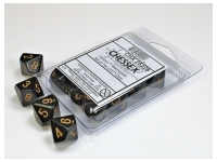 Opaque - Black/Gold - d10, 10 st