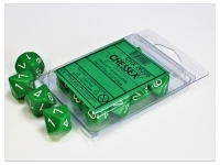 Opaque - Green/White - d10, 10 st
