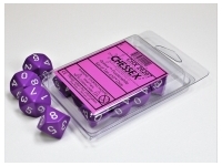 Opaque - Purple/White - d10, 10 st