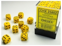 Opaque - Yellow/Black - d6, 36 st (12 mm, prickar)