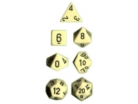 Opaque - Ivory/Black - Dice set