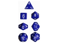 Opaque - Blue/White - Dice Set