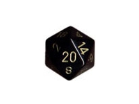 Opaque - Black/Gold - d20