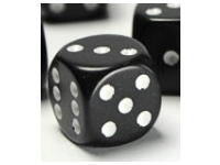 Opaque - Black/White - d6