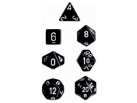 Opaque - Black/White - Dice set