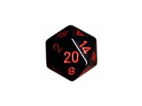 Opaque - Black/Red - d20
