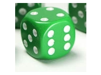 Opaque - Green/White - d6