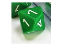 Opaque - Green/White - d10