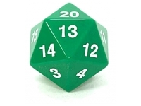 Opaque - Green/White - d20