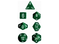 Opaque - Green/White - Dice set